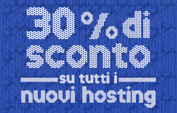 sconto del 30% su tutti i nuovi hosting