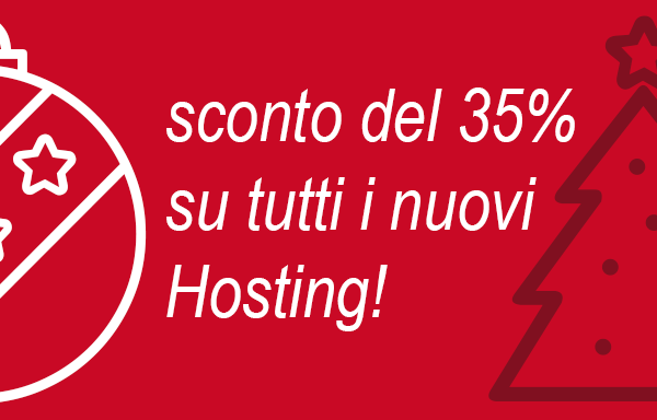 sconto del 30% su tutti i nuovi hosting